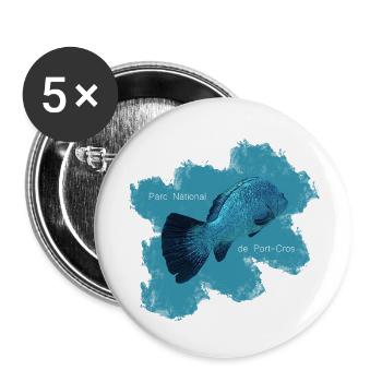 I can't, I have diving at Port Cros. - Buttons large 2.2''/56 mm (5-pack) - white - Front