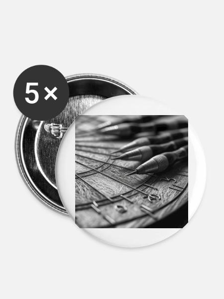 Dartboard - Buttons groß 56 mm (5er Pack) - Weiß