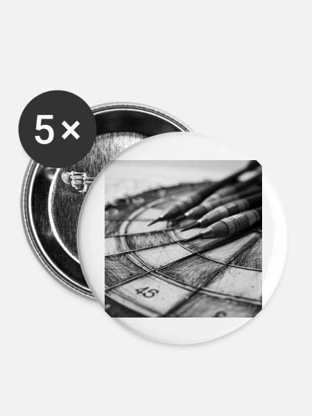 Dartboard - Buttons groß 56 mm (5er Pack) - Weiß