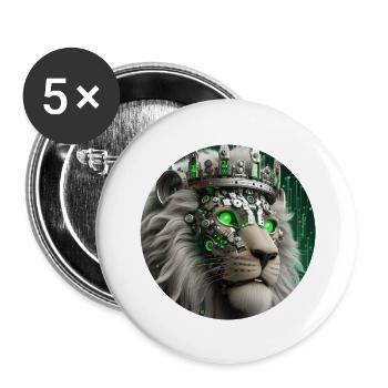 422 CC LIONLITY NFT CLG 1 - Buttons large 2.2''/56 mm (5-pack) - white - Front