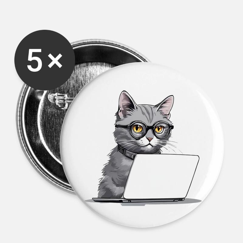 Student Chat - Buttons large 2.2''/56 mm (5-pack) - white
