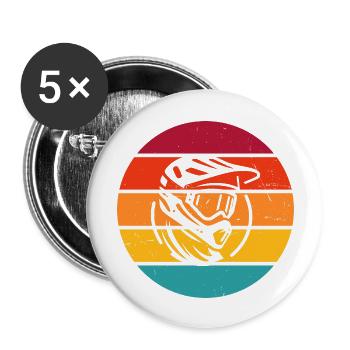 Femmes Hommes Cyclisme Cyclisme VTT - Lot de 5 grands badges (56 mm) - blanc - Devant