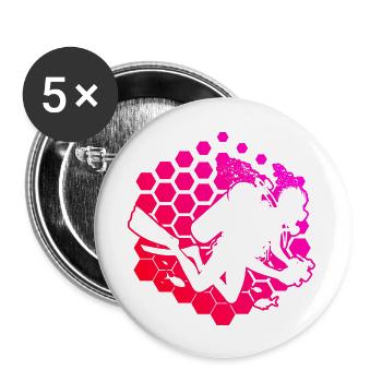 Plongée sous-marine Plongée sous-marine pour hommes Plongée sous-marine pour femmes - Lot de 5 grands badges (56 mm) - blanc - Devant