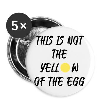 This is not the yellow of the egg - Buttons groß 56 mm (5er Pack) - Weiß - Vorne
