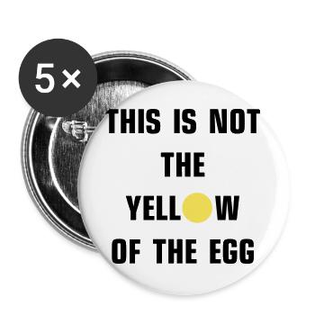 This is not the yellow of the egg - Buttons large 2.2''/56 mm (5-pack) - white - Front