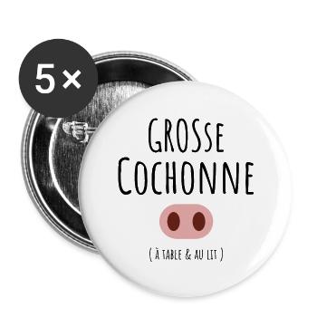 Big - Buttons large 2.2''/56 mm (5-pack) - white - Front