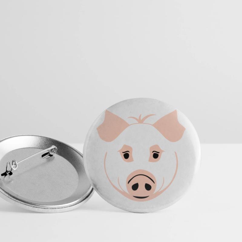 Pig in comic style Buttons large 2.2''/56 mm (5-pack)