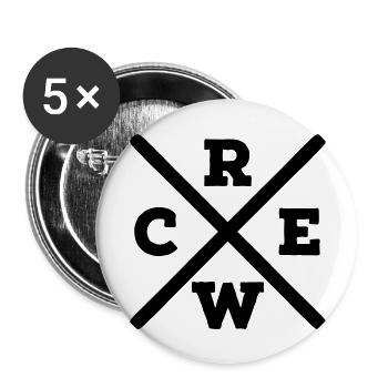 Équipage - Lot de 5 grands badges (56 mm) - blanc - Devant