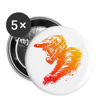 Cyclistes Femmes VTT Cyclisme Cyclisme - Lot de 5 grands badges (56 mm) - blanc - Devant