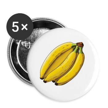 Bananas - Buttons large 2.2''/56 mm (5-pack) - white - Front