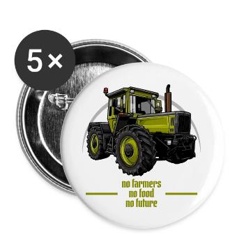 Traktor // Illustration - Buttons groß 56 mm (5er Pack) - Weiß - Vorne