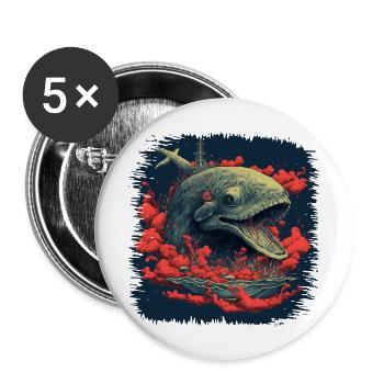 cool funny quote greendale ireland whale shark - Buttons groß 56 mm (5er Pack) - Weiß - Vorne