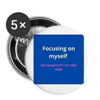 Focusing on myself - Buttons large 2.2''/56 mm (5-pack) - white - Front