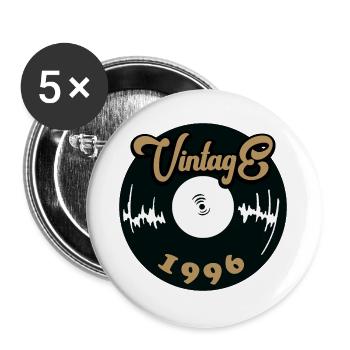 Vintage 1996 - Buttons large 2.2''/56 mm (5-pack) - white - Front