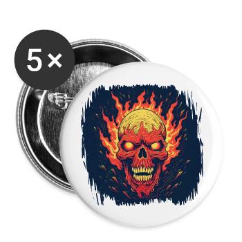 Adult Clothing Funny Dinosaur Skeleton Tshirts - Buttons large 2.2''/56 mm (5-pack) - white - Front