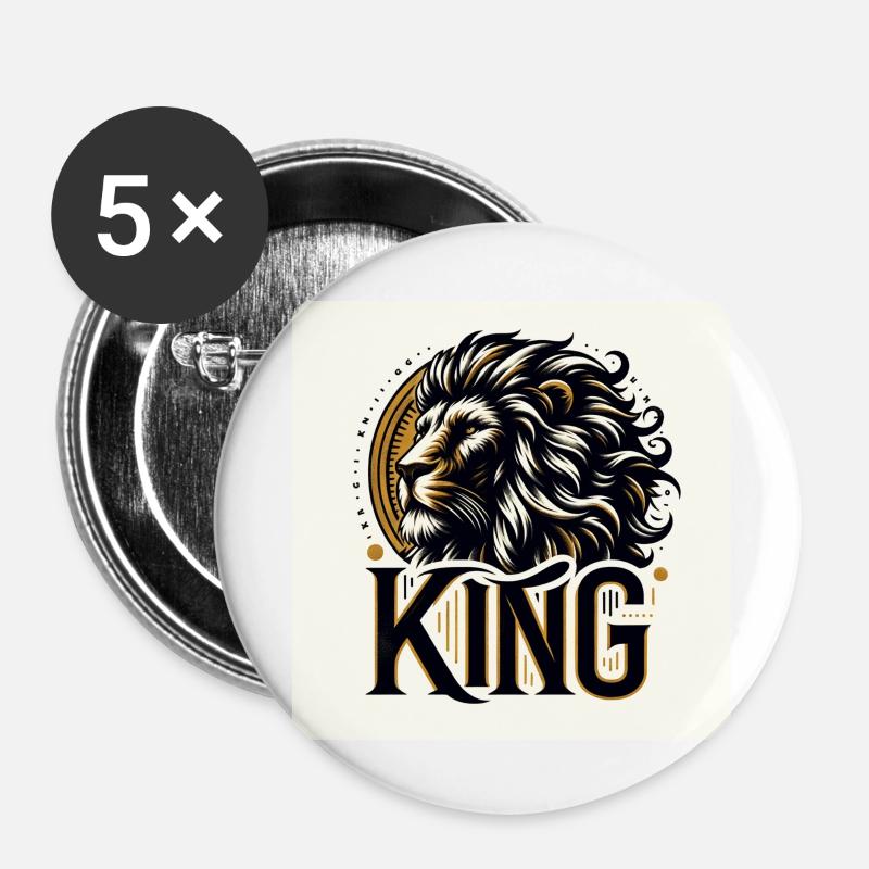 Noble Beast Crown - Buttons large 2.2''/56 mm (5-pack) - white
