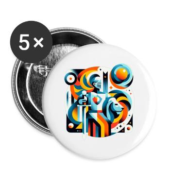 Gareth - Buttons large 2.2''/56 mm (5-pack) - white - Front