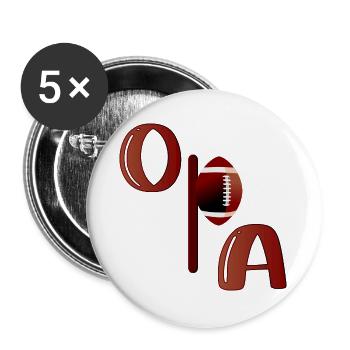 OPA AMERICAN FOOTBALL SPORT - Buttons groß 56 mm (5er Pack) - Weiß - Vorne