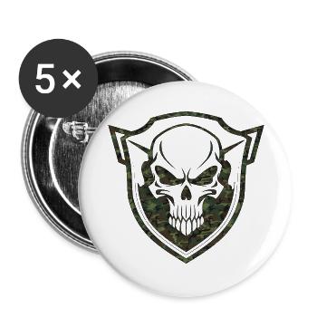 Army War Military Uniform Force Soldier Camouflage - Buttons large 2.2''/56 mm (5-pack) - white - Front