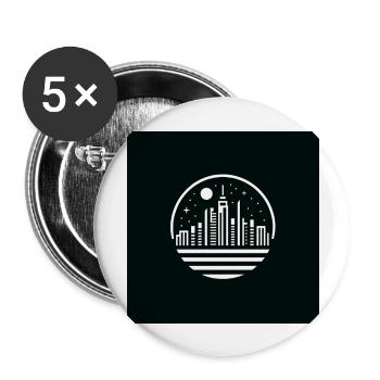 Stellar Skyline - Buttons groß 56 mm (5er Pack) - Weiß - Vorne