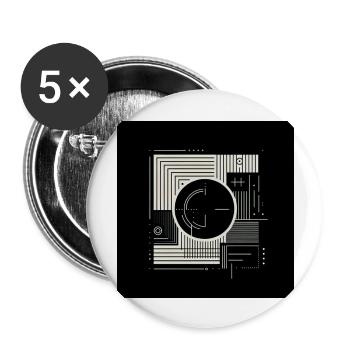 Architectural Fusion - Buttons groß 56 mm (5er Pack) - Weiß - Vorne