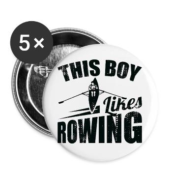 Rudersport Kind - Buttons groß 56 mm (5er Pack) - Weiß - Vorne