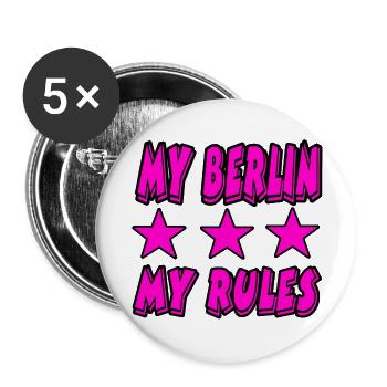 Berlin - Buttons large 2.2''/56 mm (5-pack) - white - Front