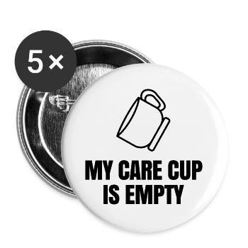 Cooler Spruch Egal Ist Mir Wurscht Chill - Buttons groß 56 mm (5er Pack) - Weiß - Vorne
