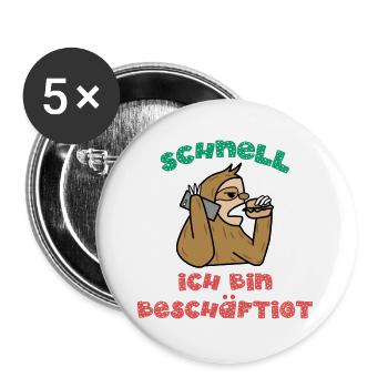 Je ne me soucie pas des dictons drôles Déclaration - Lot de 5 grands badges (56 mm) - blanc - Devant