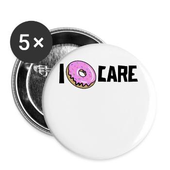 Anyway, funny statement donut doesn't matter to me - Buttons large 2.2''/56 mm (5-pack) - white - Front