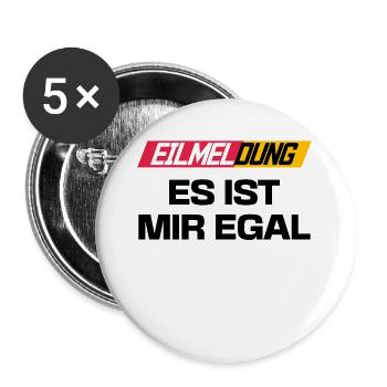 Je me fiche de l’affirmation indifférente - Lot de 5 grands badges (56 mm) - blanc - Devant