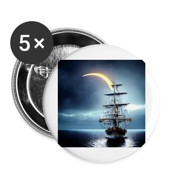 Travel - Buttons large 2.2''/56 mm (5-pack) - white - Front