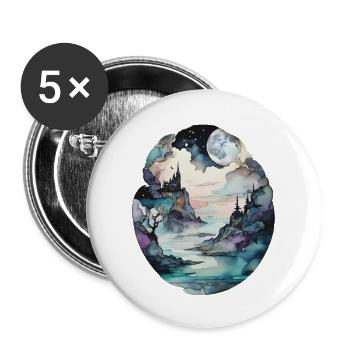 Verlorenes Land jenseitiger Träume - Buttons groß 56 mm (5er Pack) - Weiß - Vorne