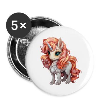uni2 - Buttons groß 56 mm (5er Pack) - Weiß - Vorne