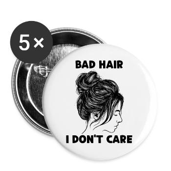 Ist Mir Wurscht Cooler Spruch Haltung - Buttons groß 56 mm (5er Pack) - Weiß - Vorne