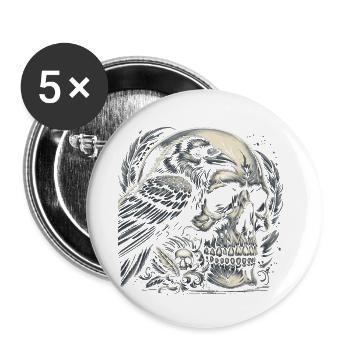 Flüstern des Schattens - Buttons groß 56 mm (5er Pack) - Weiß - Vorne