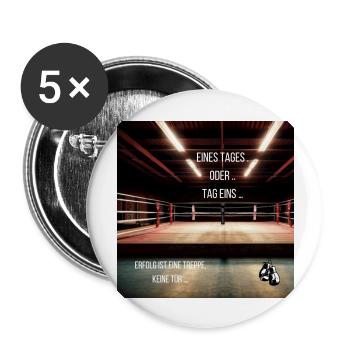 Motivation Geschenkidee - Buttons groß 56 mm (5er Pack) - Weiß - Vorne