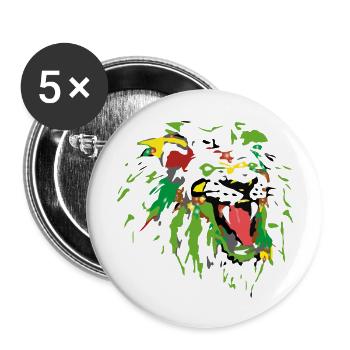 La légende des lions sauvages - Lot de 5 grands badges (56 mm) - blanc - Devant