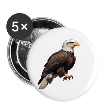 Schöner Weißkopfseeadler - Buttons groß 56 mm (5er Pack) - Weiß - Vorne