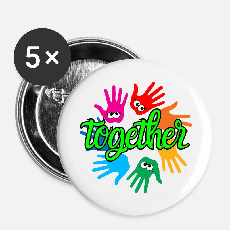 together - Buttons large 2.2''/56 mm (5-pack) - white