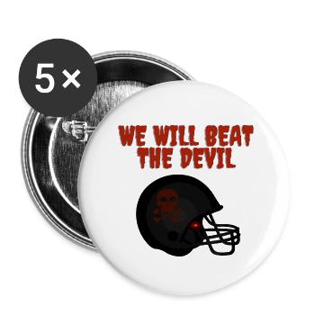 Message de motivation sombre avec crâne - Lot de 5 grands badges (56 mm) - blanc - Devant