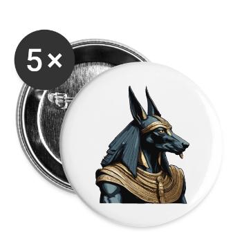Ägypten / Pharao / Mumien / Hieroglyphen / Sphinx - Buttons groß 56 mm (5er Pack) - Weiß - Vorne