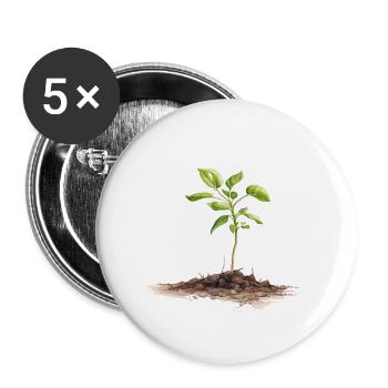 Spring Sprout - Buttons large 2.2''/56 mm (5-pack) - white - Front