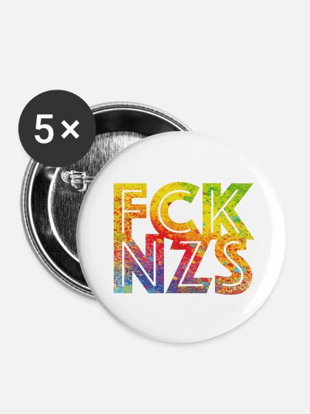 fcknzs speckled colours 07 - Buttons groß 56 mm (5er Pack) - Weiß