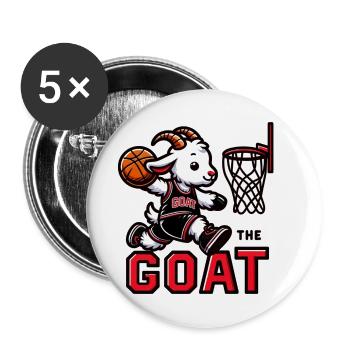 Slam Dunk Goat - Buttons large 2.2''/56 mm (5-pack) - white - Front