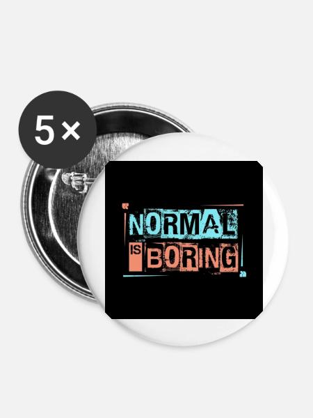 Normal - Buttons groß 56 mm (5er Pack) - Weiß
