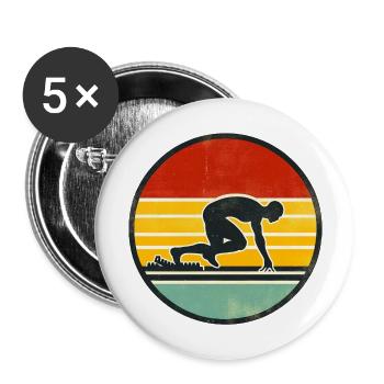 Sprinter - Athlétisme 2 - Lot de 5 grands badges (56 mm) - blanc - Devant