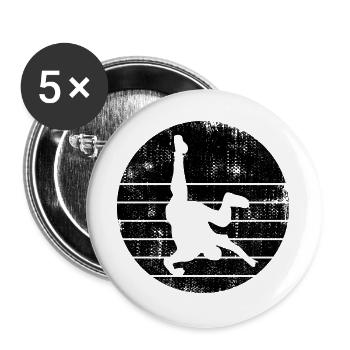 Breakdancer - Buttons large 2.2''/56 mm (5-pack) - white - Front