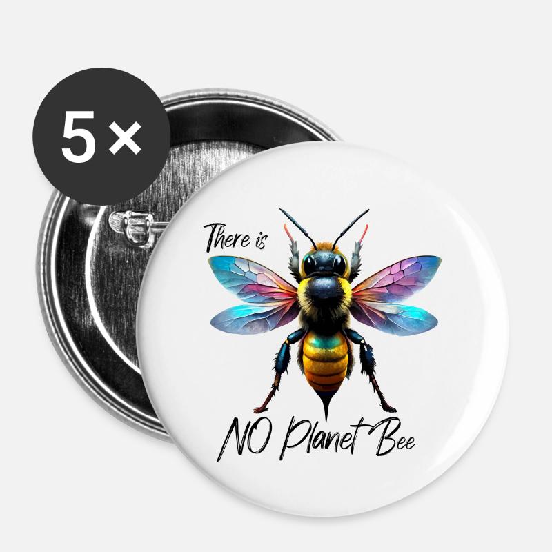 There is no Planet Bee - Buttons large 2.2''/56 mm (5-pack) - white