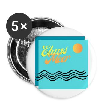 Etwas Meer, Vitamin Sea - Buttons groß 56 mm (5er Pack) - Weiß - Vorne
